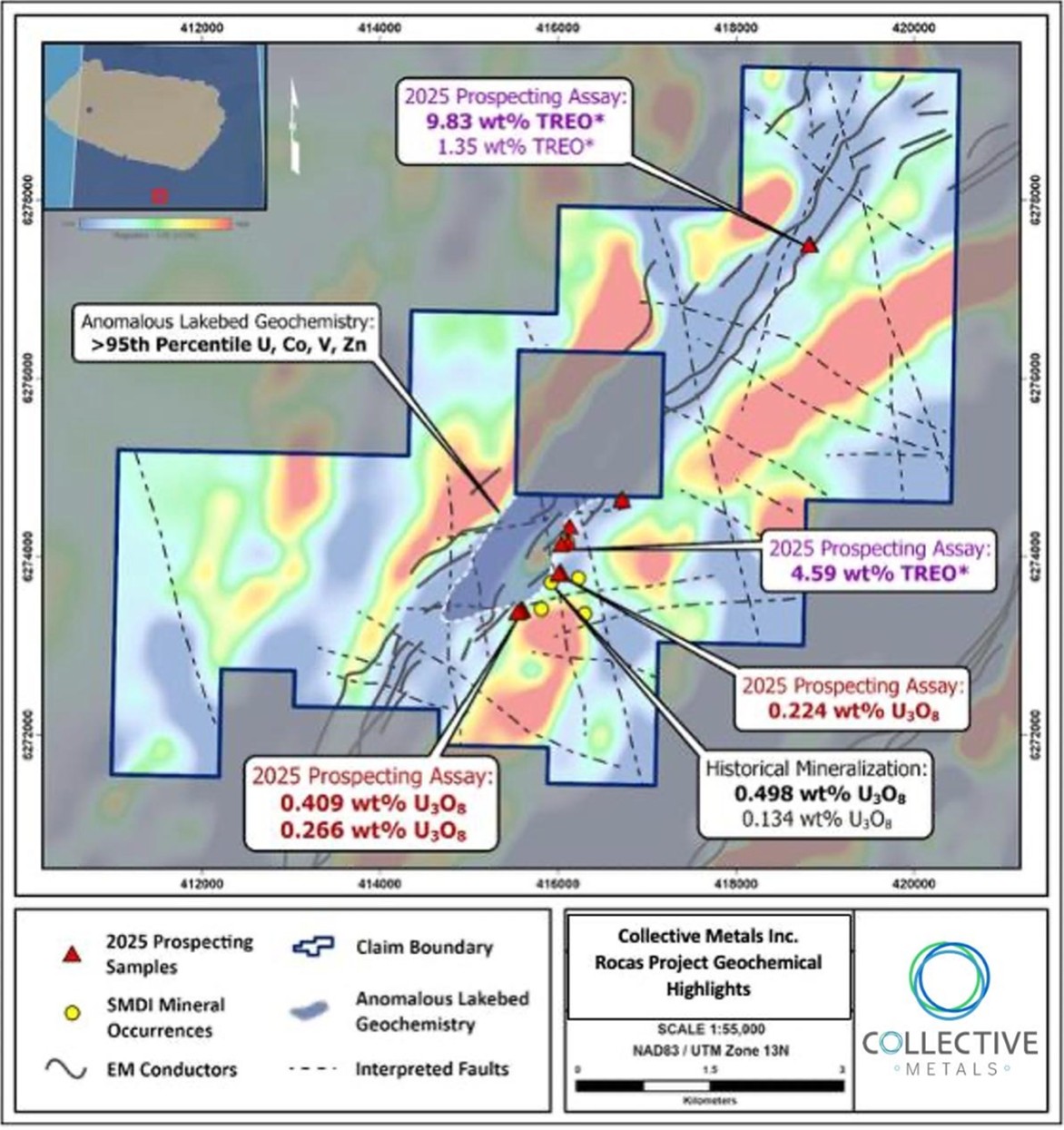 Geochemical Highlights from the 2025 Prospecting Program at the Rocas Project