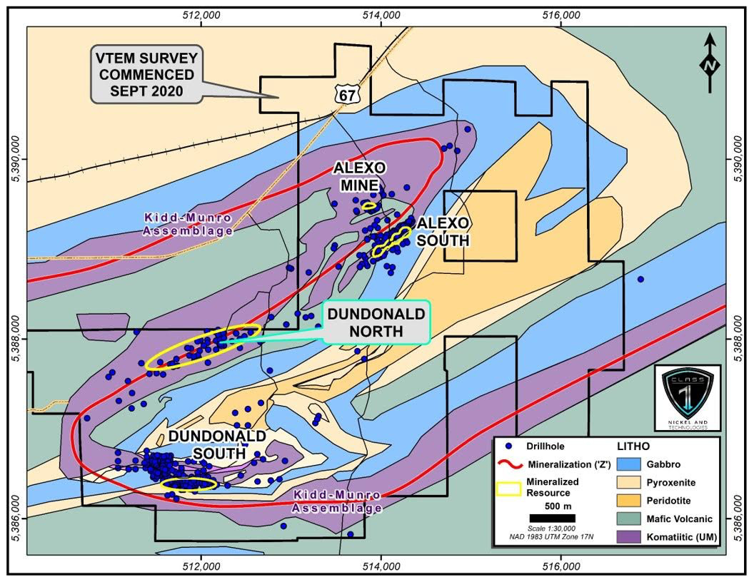 Class 1 Deposits contained within a z shaped Komatiite fold