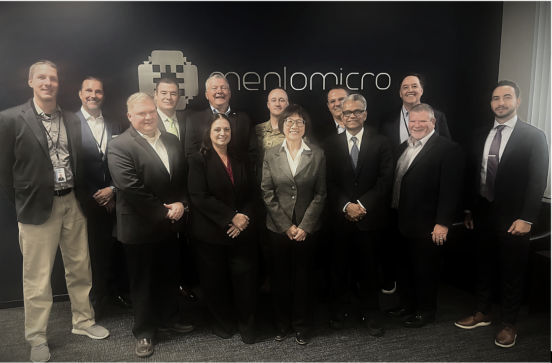 Pictured back row (L-R): Mark Czepiel, Matthew Ociepka, Russ Garcia, Col. John Beatty, Yalcin Bulut, Chris Giovanniello Pictured front row (L-R): Chris Keimel, Aric Shorey, Rose Aebig, Under Secretary Heidi Shyu, Dr. Dev Shenoy, Mark Walker, Reza Nikfarjam