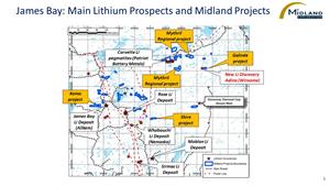Figure 1 JB Main Lithium Prospects and MD Projects