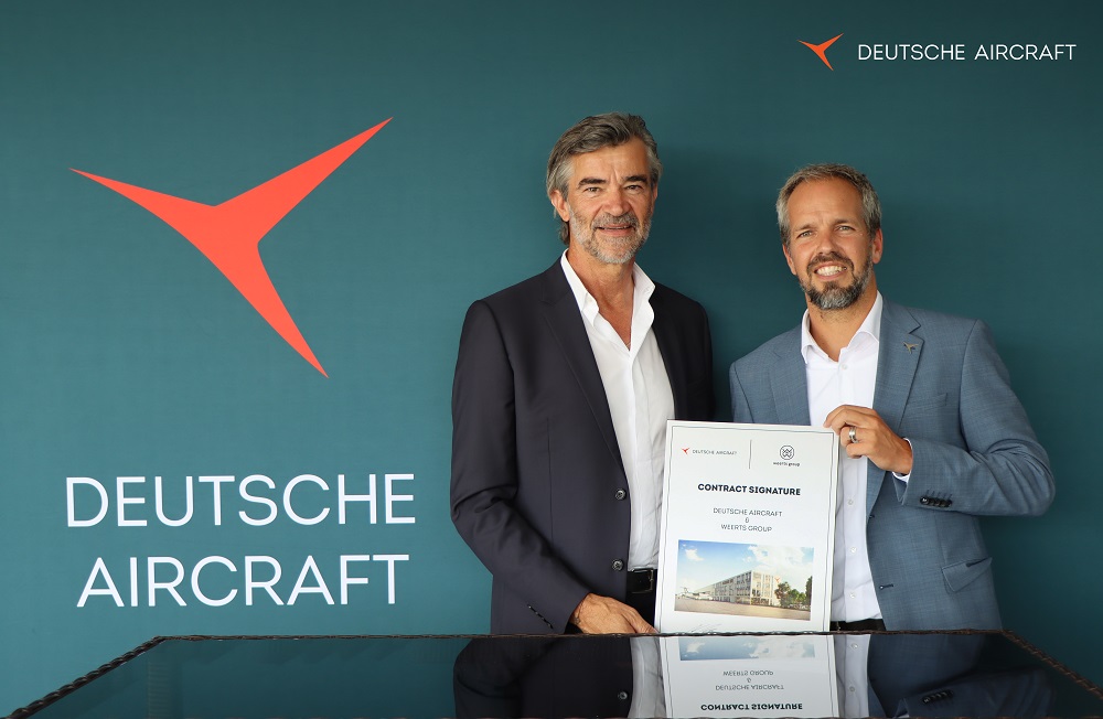 Weerts Gruppe und Deutsche Aircraft Unterzeichnungszeremonie