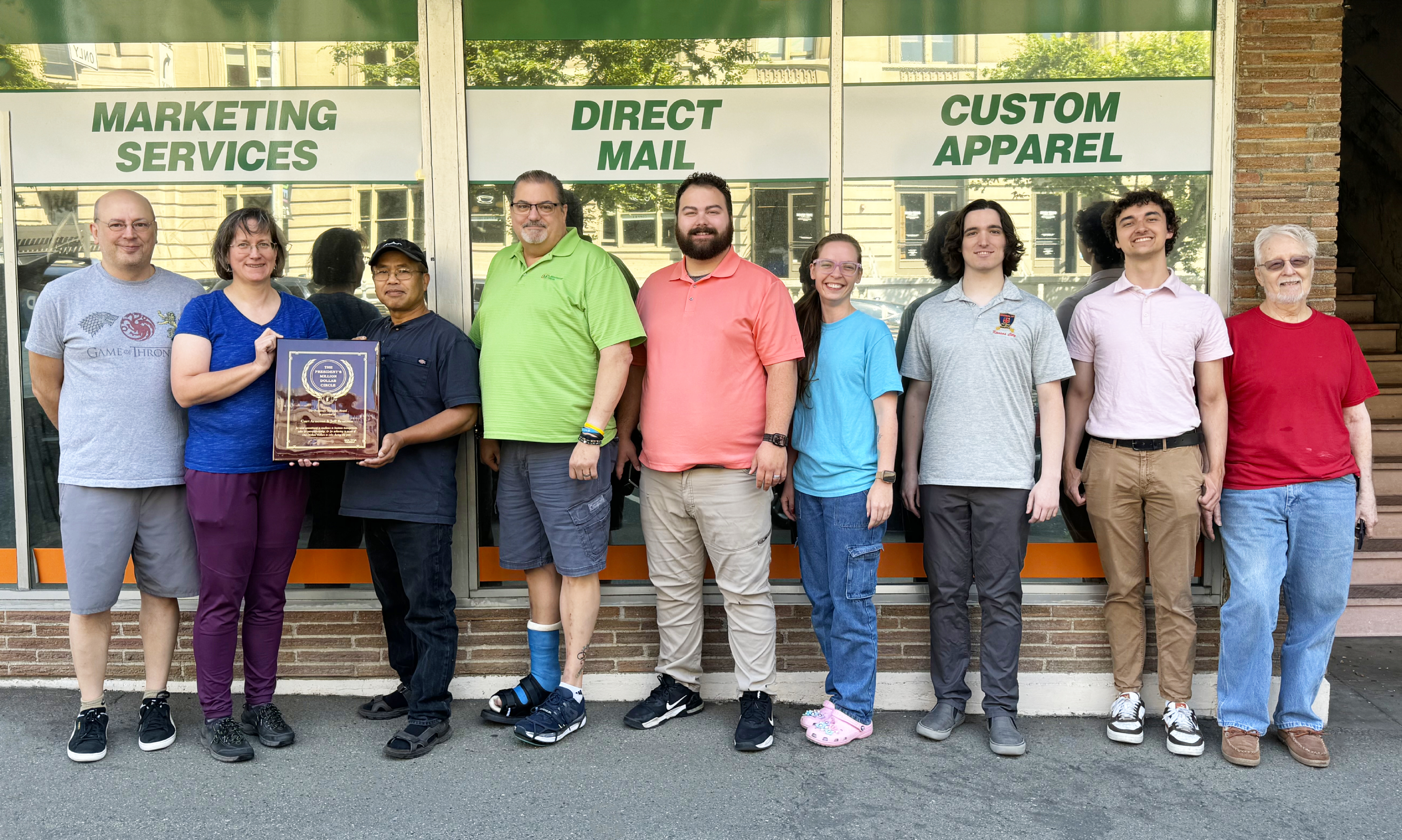 Minuteman Press Tacoma WA Jeff Brunson President's Club Team Photo