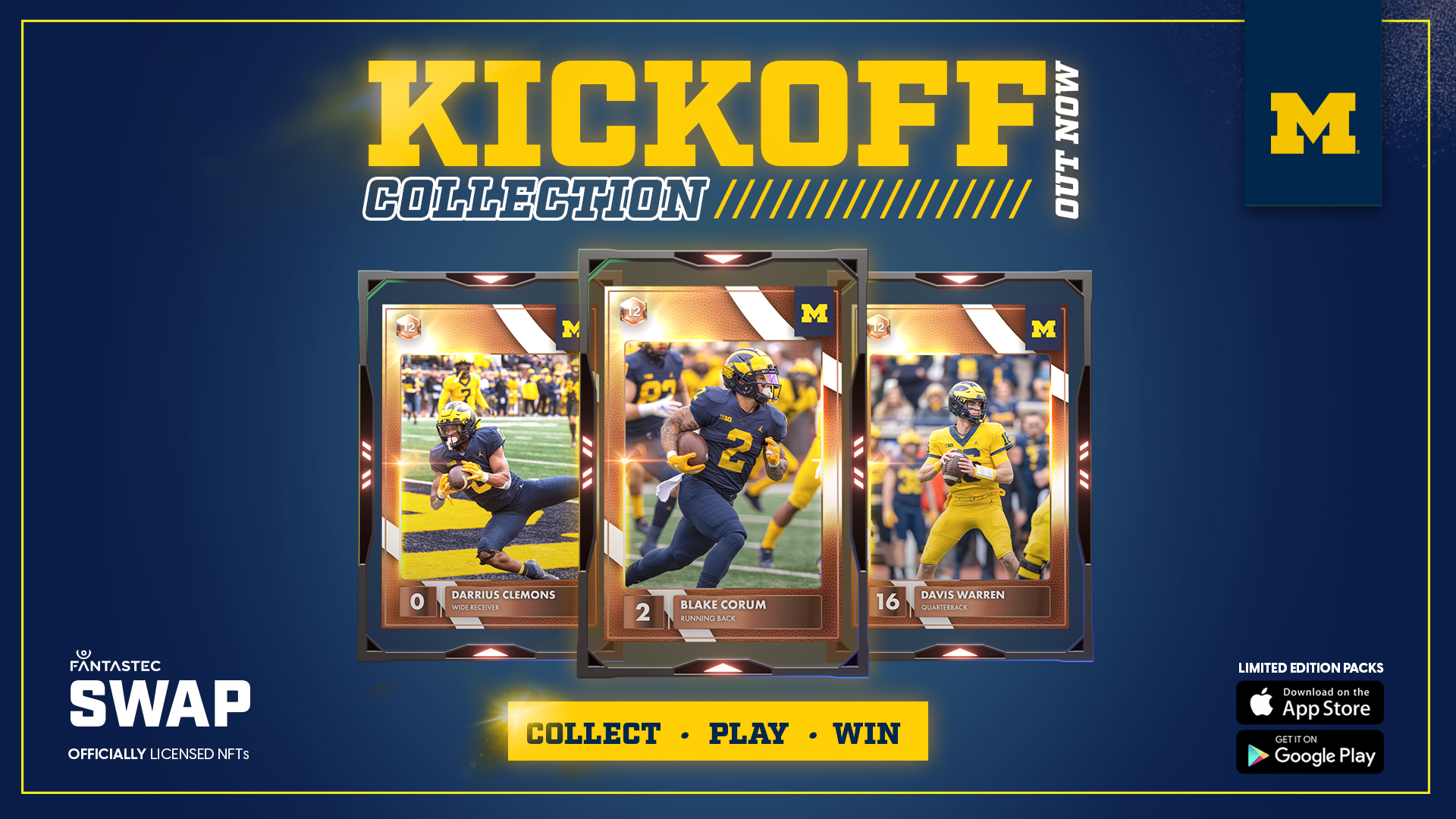 Michigan Wolverines and Fantastec SWAP create unique digital collectibles/NFTs