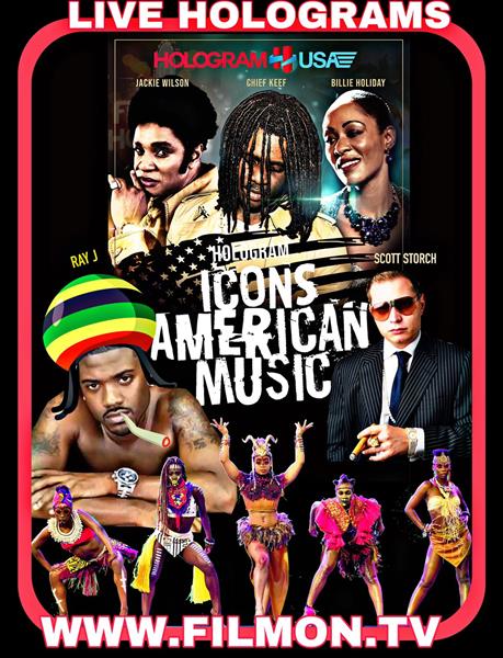 Scott Storch Presents Icons of American Music, a live hologram event on pay-per-view  featuring Jackie Wilson, Chief Keef, Billie Holiday and Ray J in a live ayahuasca shamen experience. The event celebrates Swissx's 5th anniversary and the Hemp Bill of 2020 in Antigua & Barbuda. Check local listings or go to FilmOn.com.