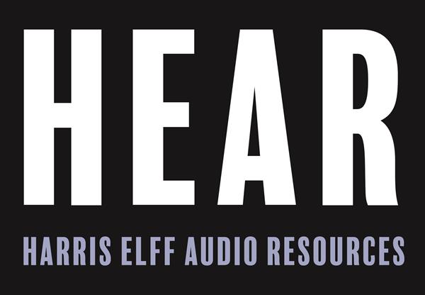 The logo for HEAR - Harris Elff Audio Resources.