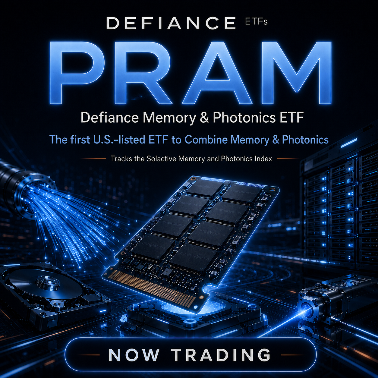 Defiance Launches PRAM, the First U.S.-Listed ETF to Combine Memory and Photonics*