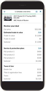 Example of a deal built through CarGurus Convert