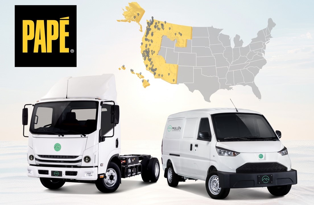 Papé vehicle order includes 43 EV trucks and 7 EV cargo vans from Mullen