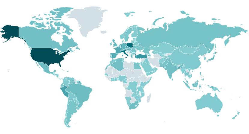 Distribution of Stealc – detection heatmap (2025-present).