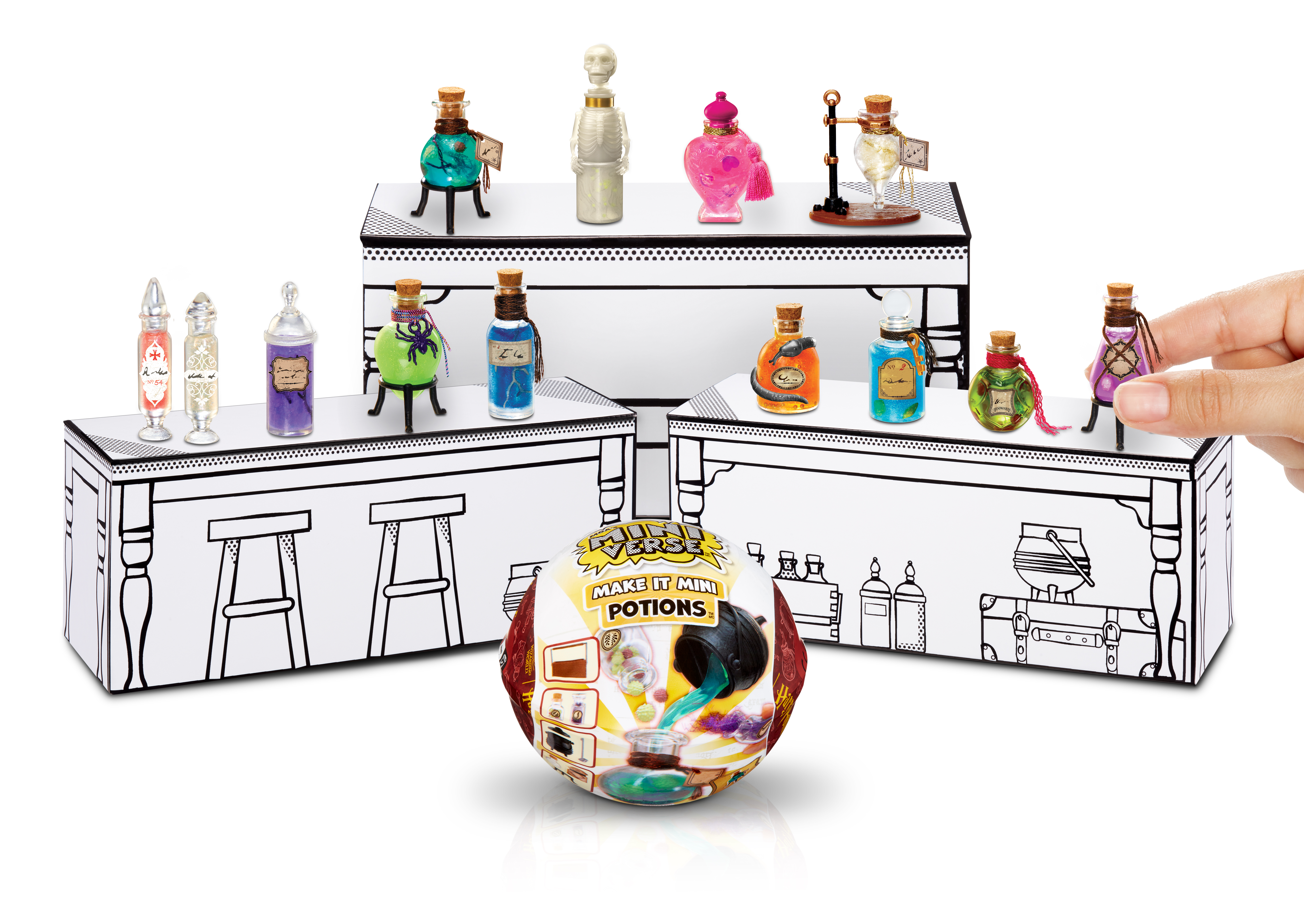 MGA’s Miniverse Make It Mini Potions is a collection of hyper-realistic, mini replicas of popular items and artifacts from the beloved Harry Potter films. For series one of the ongoing Harry Potter collection, fans will open the mystery ba