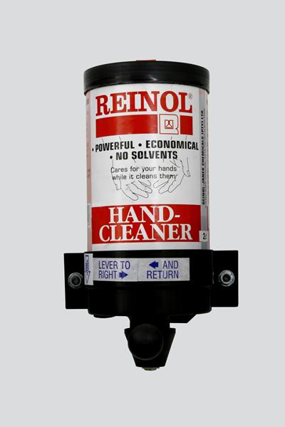 Heavy-Duty Reinol Original Hand Cleaner now offers a dispenser that gives you the right amount of Reinol to clean your hands of grime, grease, and tar.

