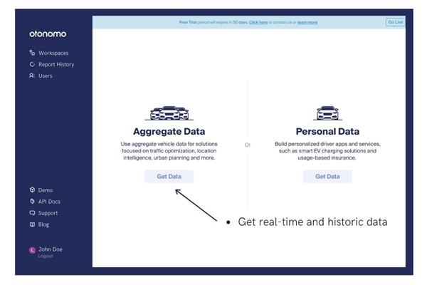 Otonomo Self-Serve Platform -  hassle-free, online access to real-time and historical, aggregated connected car data 

 