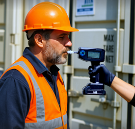 Figure 1. Sample Collection with Cannabix Breath Collection Unit