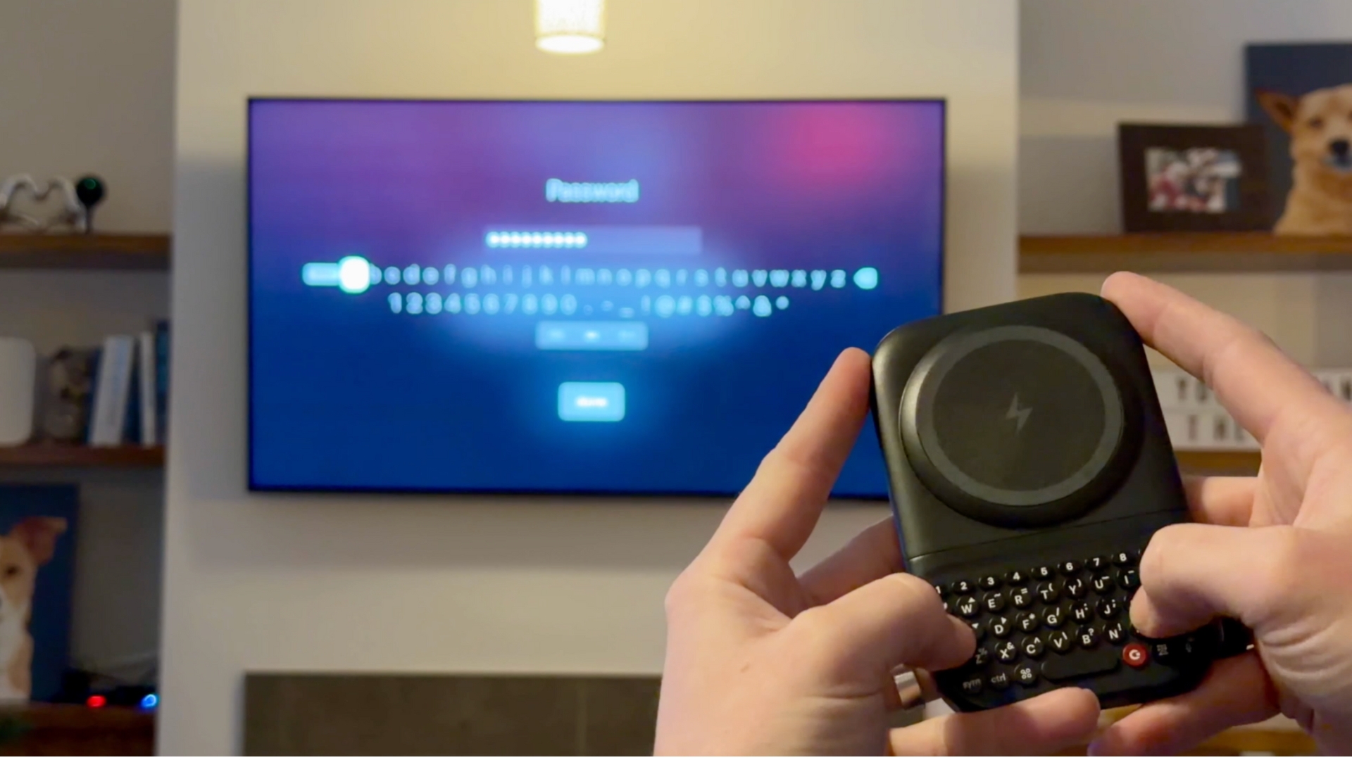 Smart TV keyboard for passwords and searching