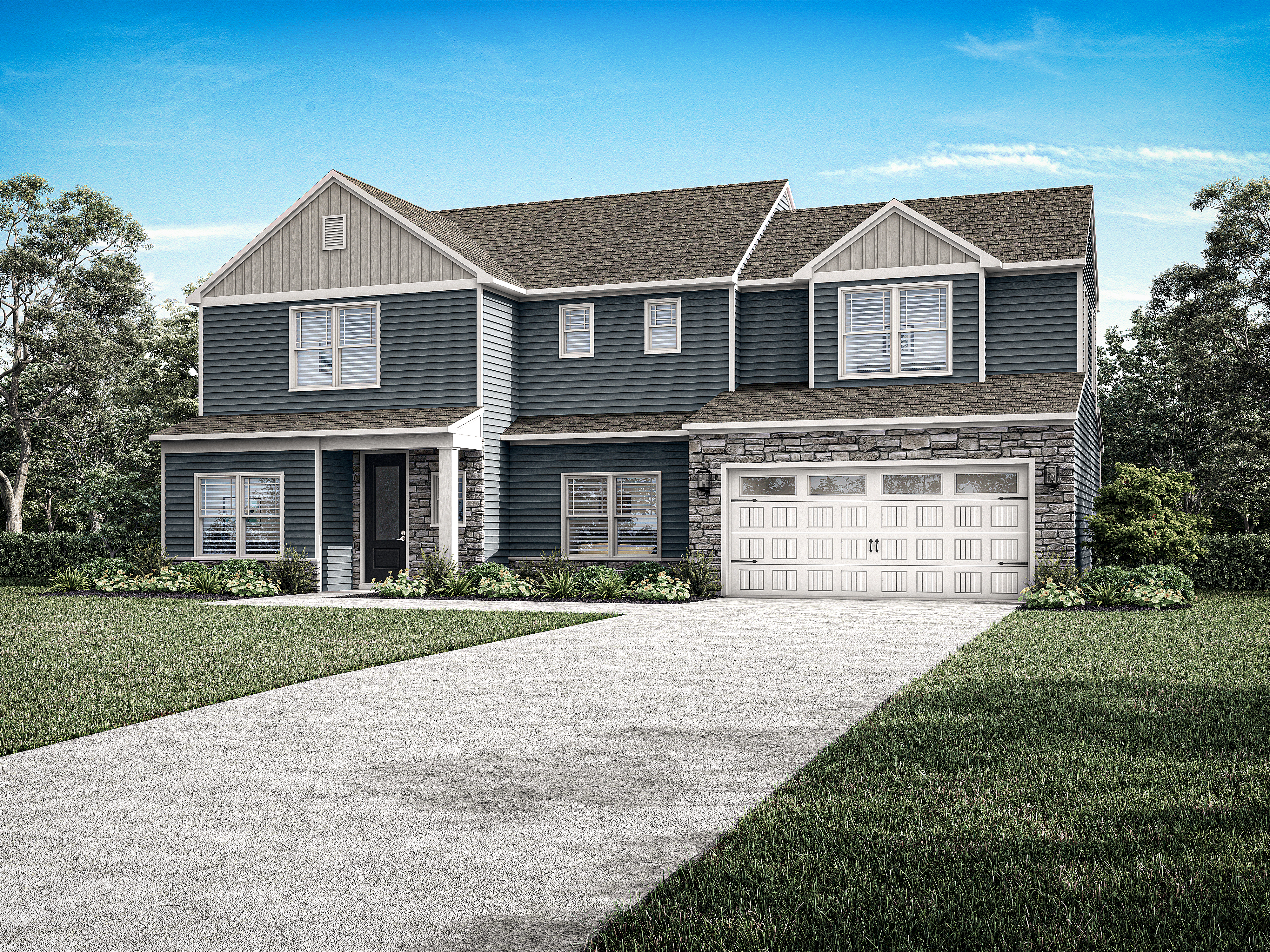 Artist rendering of the two-story Franklin plan by LGI Homes.