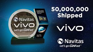 Navitas Celebrates 50,000,000th GaN Shipment with vivo