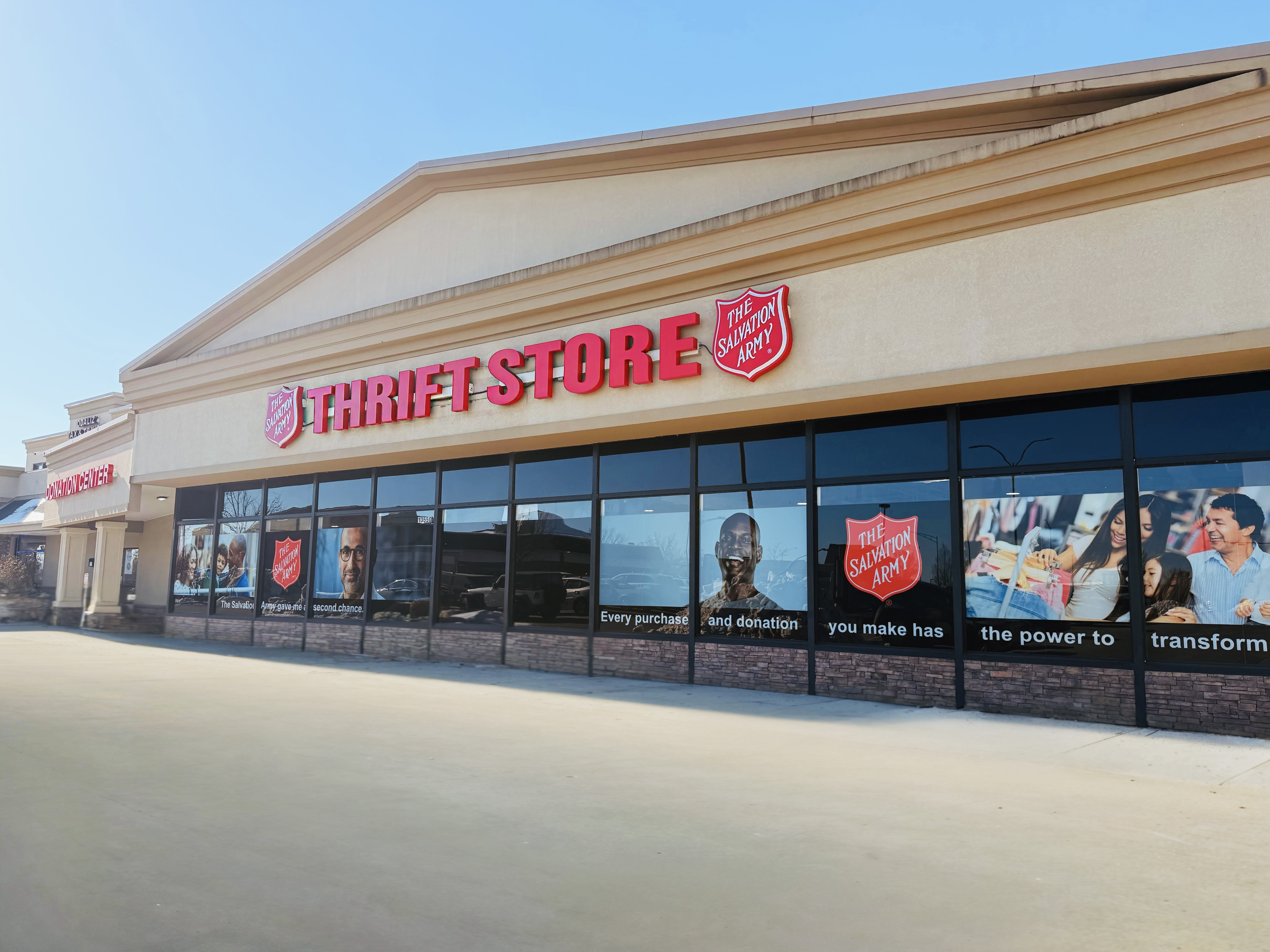 Interior of Salvation Army thrift store at Woodbridge Shopping Center in Woodbridge, Virginia