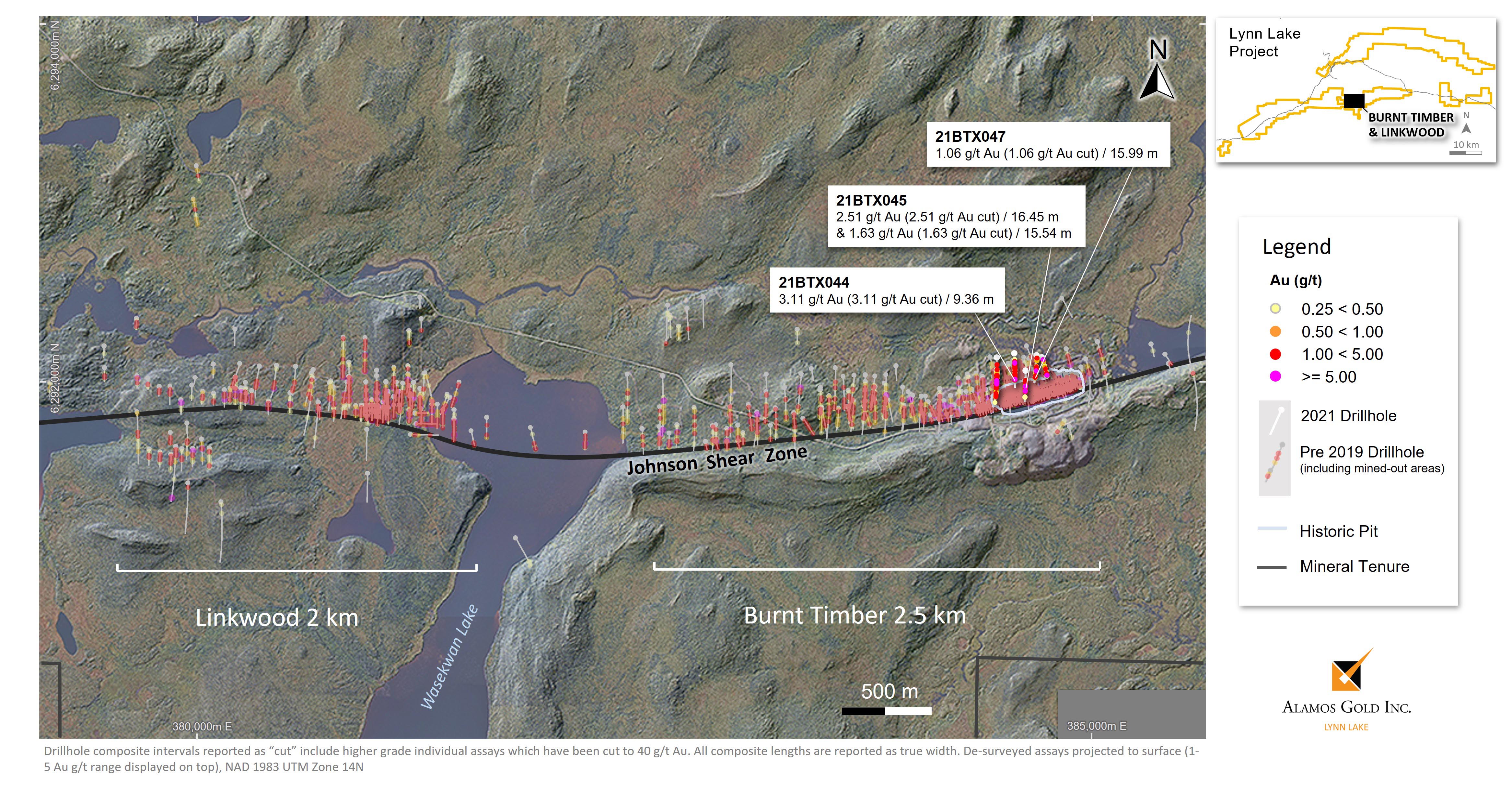 Figure 5: Lynn Lake – Burnt Timber and Linkwood – Drillhole Plan Map