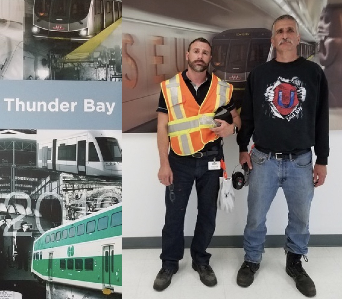 David with Dominic at Bombardier Plant