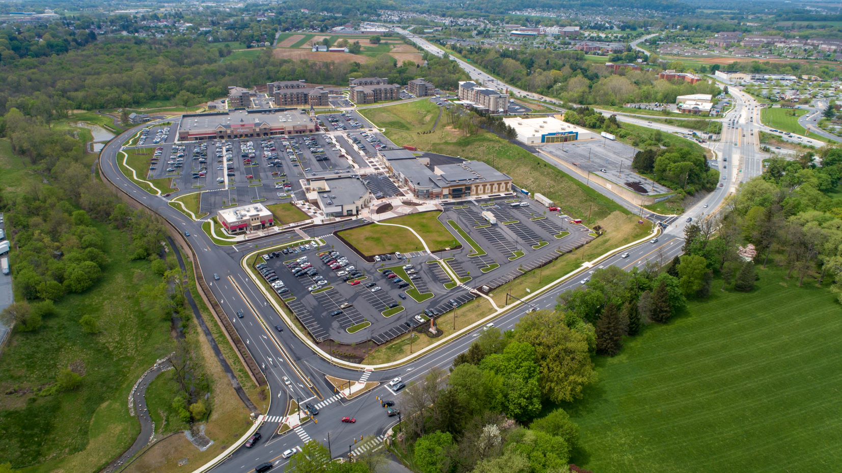 The 47,000-square-foot former Toys R Us building (foreground) in The Crossings at Conestoga Creek will be renovated into medical offices by High Construction Company. 

 