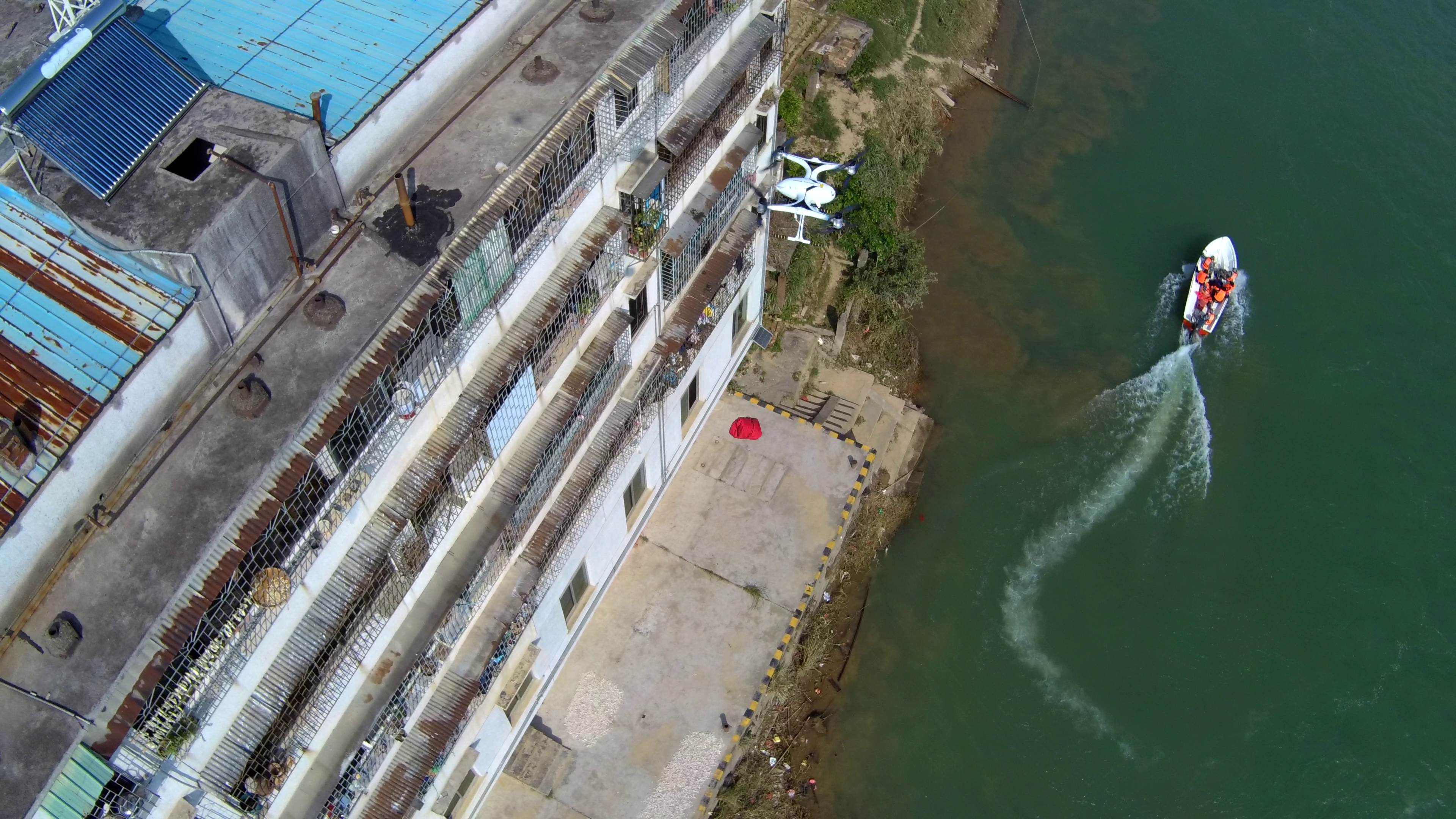 EHang Applies AAVs in Flood Emergency Response Exercise in China