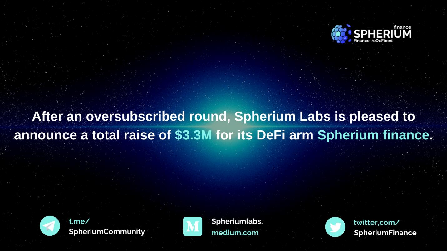 An Oversubscribed Private Round Sees Spherium Finance Raise a Total of $3.3 Million 1