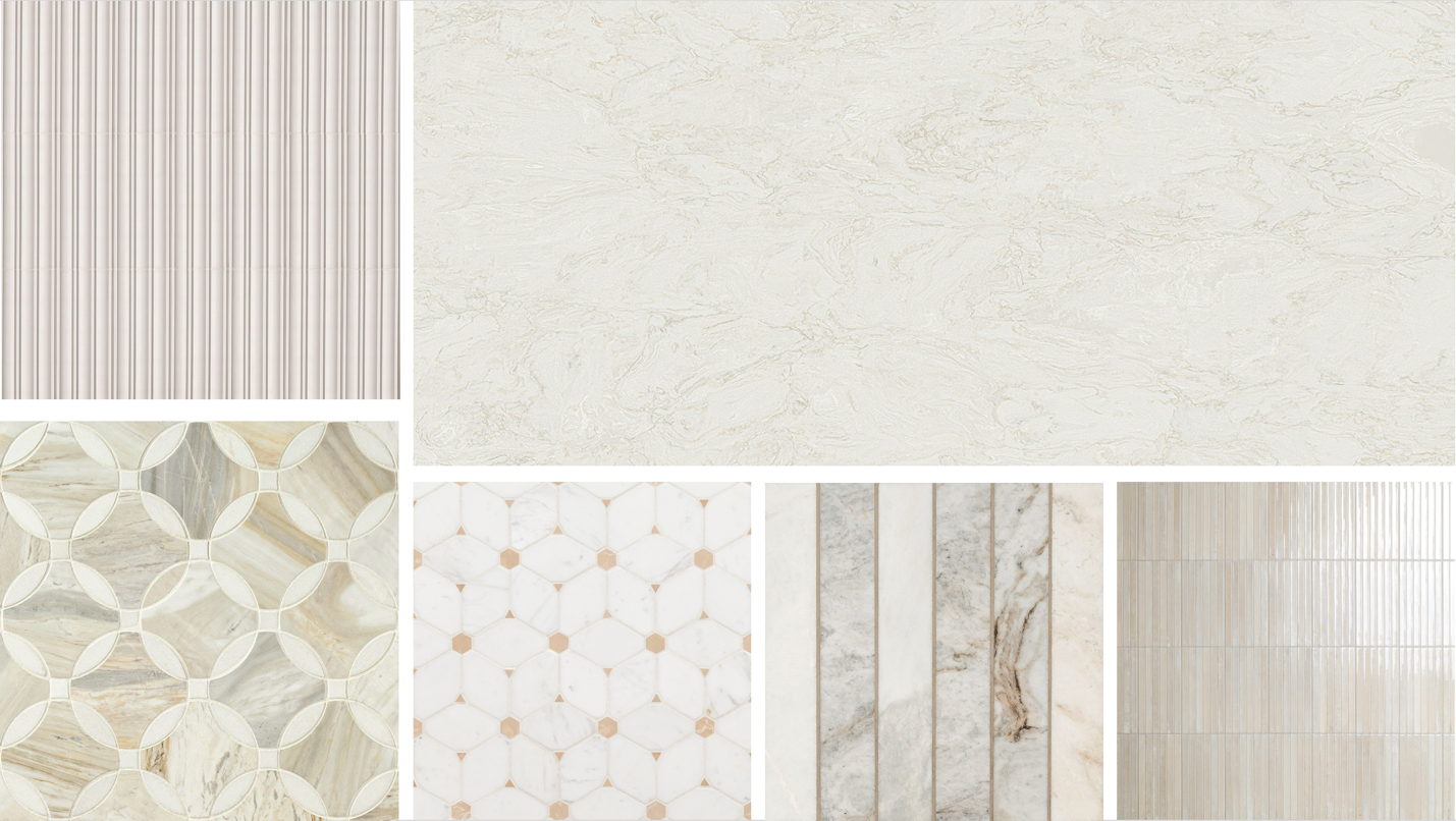 A collage of the MSI materials that will be shown at Serenbe Showhouse