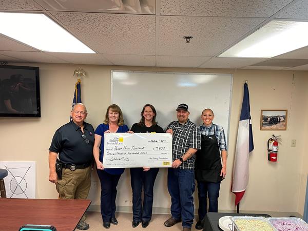 The Dickey Foundation Awarded The Pecos Police Department with a $7,500 grant to help train Pecos Police Officers on how to handle cyber sex crimes. 
