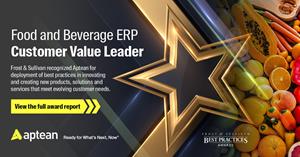 Aptean Named NA F&B ERP Customer Value Leader