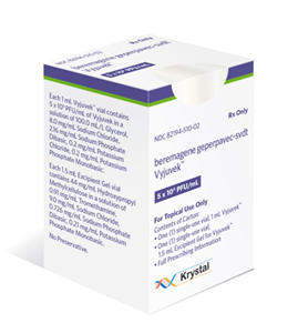 The rendering of the above VYJUVEK™ carton is for illustrative purposes only and is not actual product image