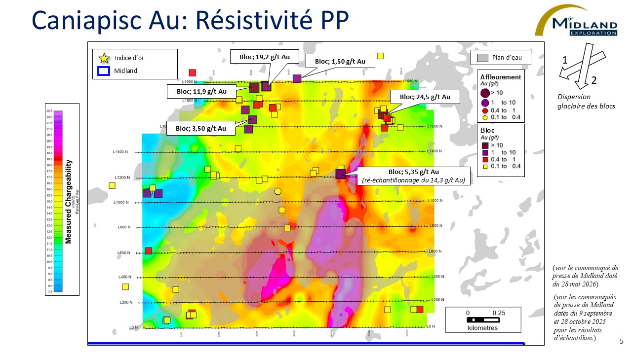 Figure 5 Caniapisc Au-Résistivité PP