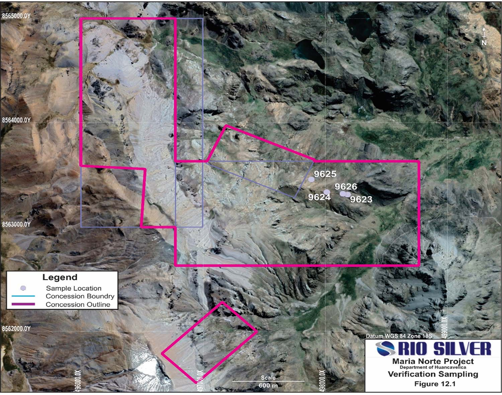 Figure 1: Maria Norte Silver Project – NI 43-101 Verification Sampling Locations image