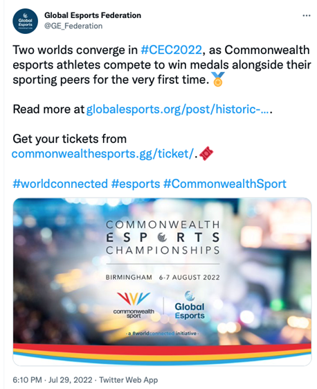 @ge_federation tweet on #CEC2022 #worldconnected