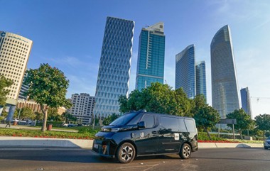 WeRide's Robotaxi GXR on Corniche Road, downtown Abu Dhabi