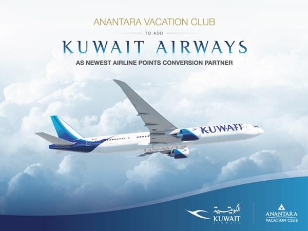 Anantara Vacation Club to add Kuwait Airways as Newest Airline Points Conversion Partner