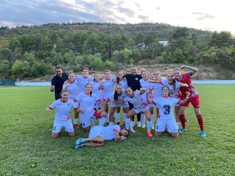  Six Brera Tiverija players Pancurova, Nikolovska, Boseska, Nedeva, Paneska, and Galabovska