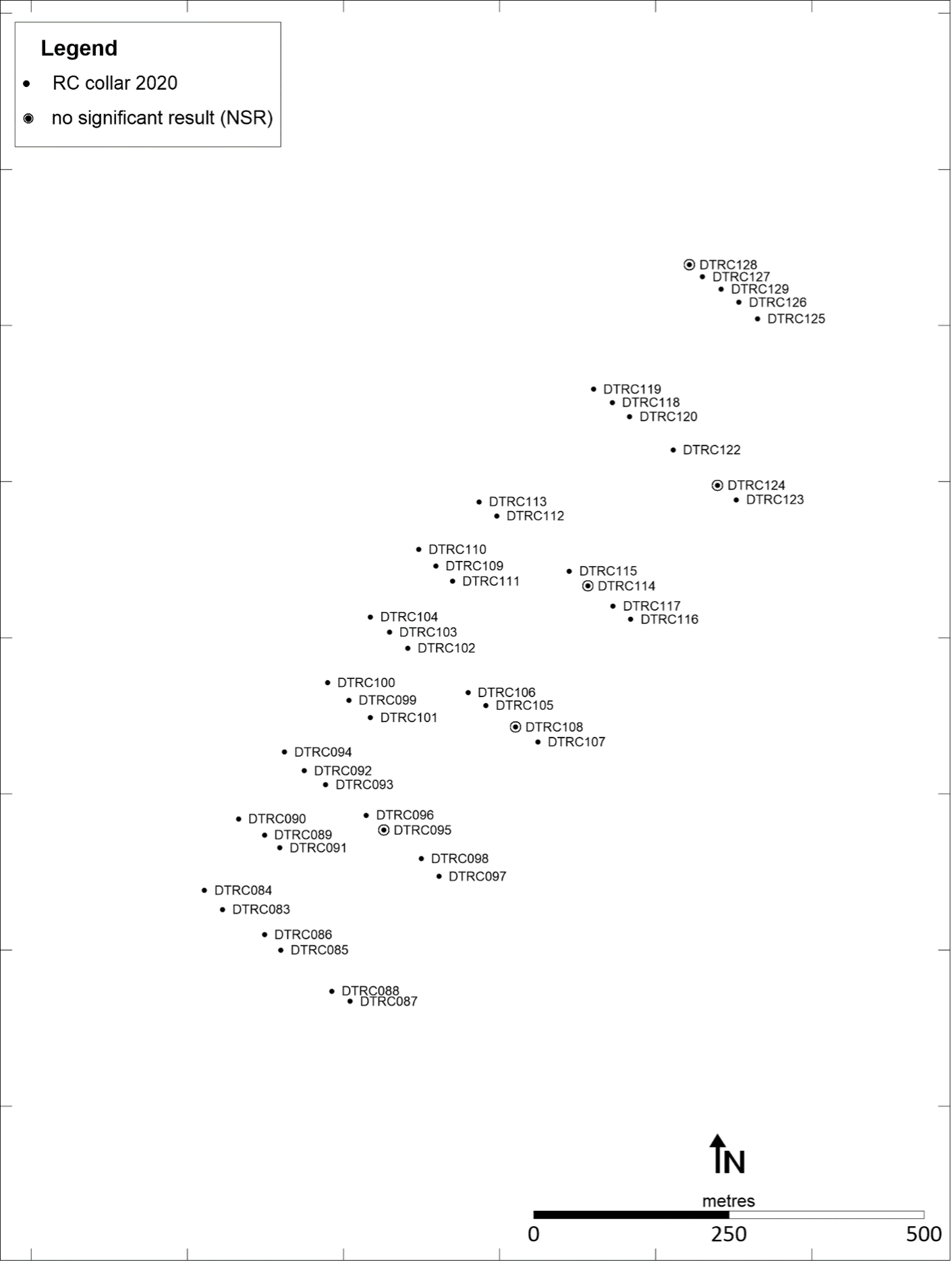 Figure 4 - Makosa North RC drillhole location map