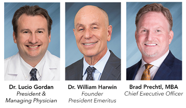 Left to Right: FCS President & Managing Physician Lucio Gordan, MD, FCS Founder & President Emeritus William Harwin, MD, FCS Chief Executive Officer Brad Prechtl, MBA