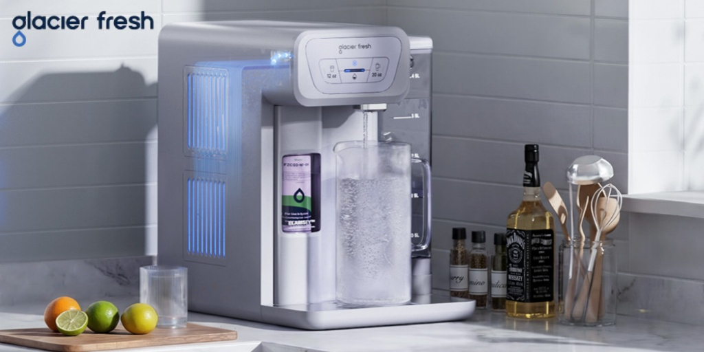 Glacier Fresh Coolon Cold Water Dispenser on the countertop