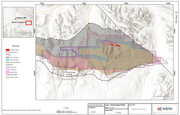 Figure 1 – Location of VTEM, ZTEM and Seismic surveys