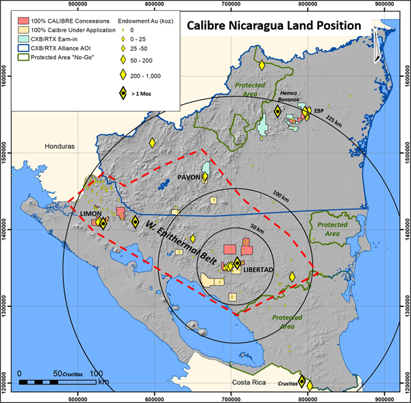 1. Calibre Nicaragua Land Position