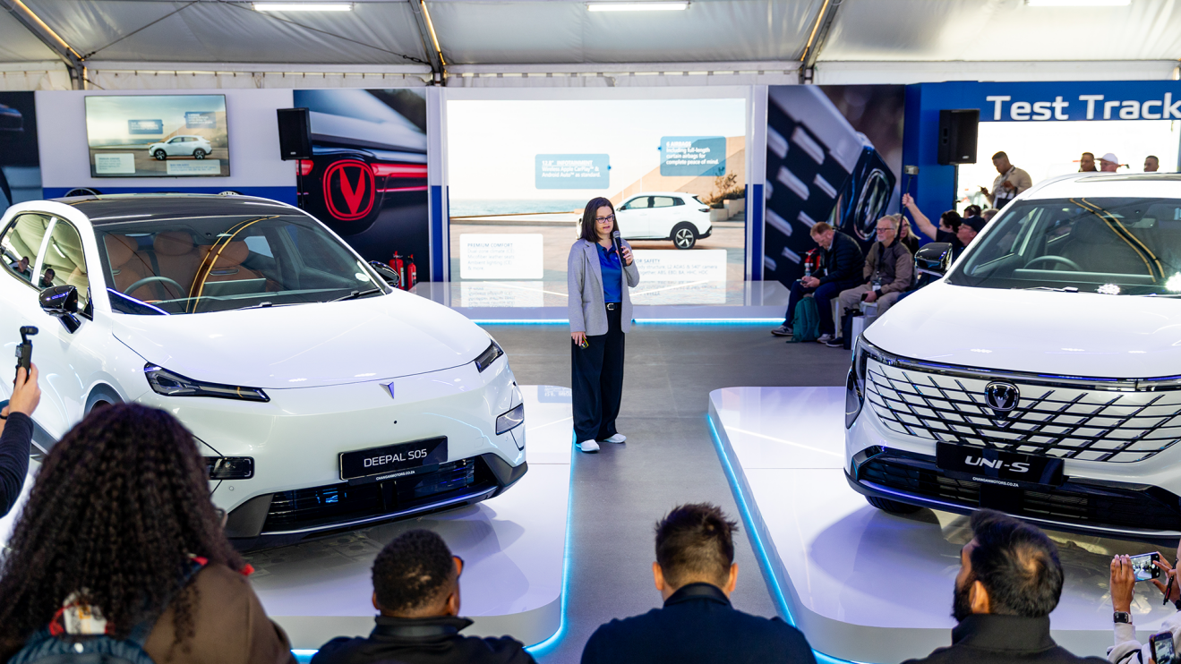 Changan unveiled the new DEEPAL S05 REEV and UNI-S HEV at the 2026 WesBank Festival of MotoringThe DEEPAL S05 REEV offers an EV driving experience wit
