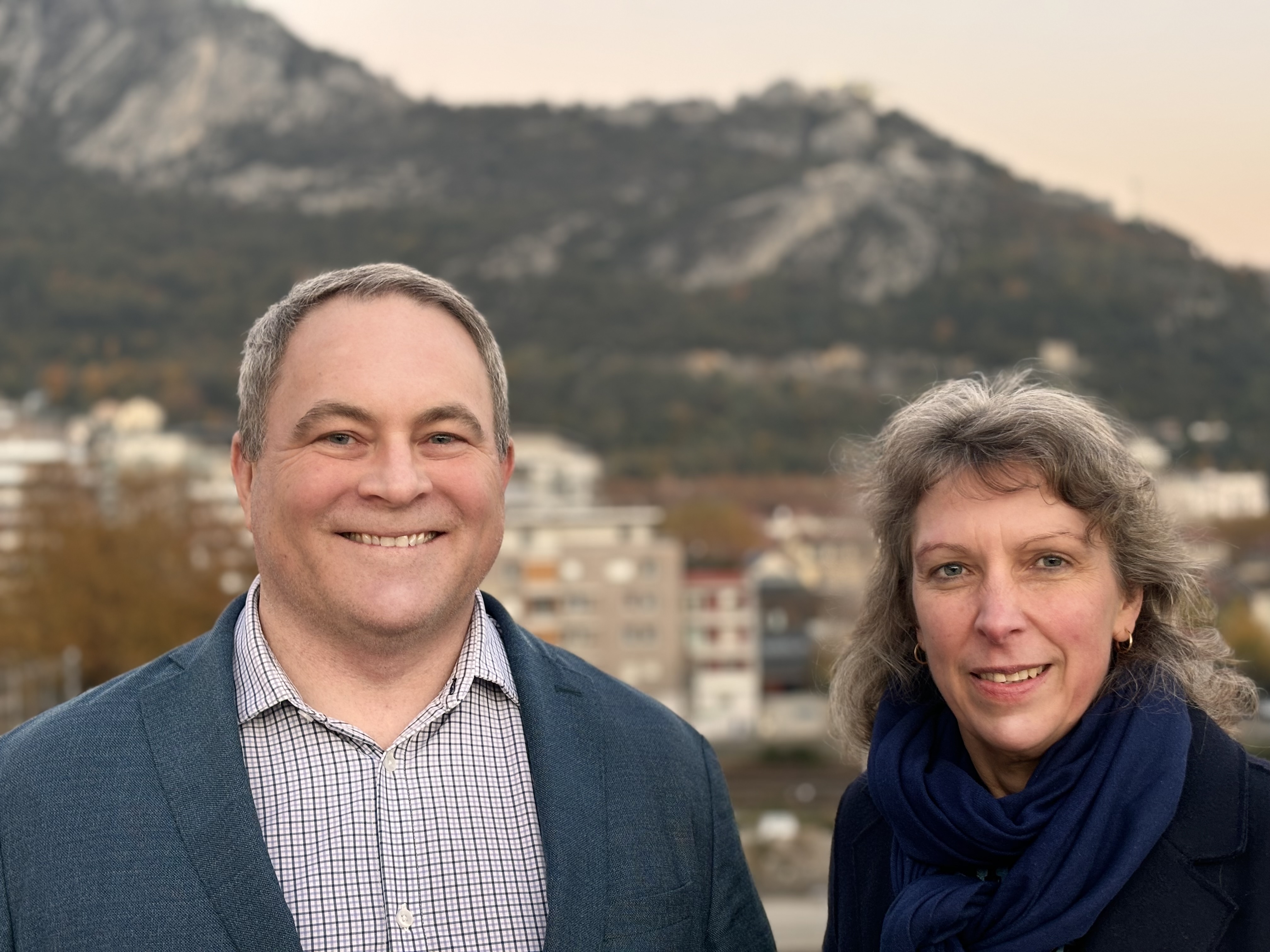 Scintil Photonics CEO Matt Crowley with Founder & CTO Sylvie Menezo