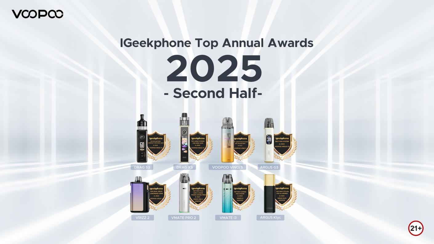 VOOPOO is Ushering in a New Era of Vaping Technology with Awards from MUSE Design Awards and iGeekphone