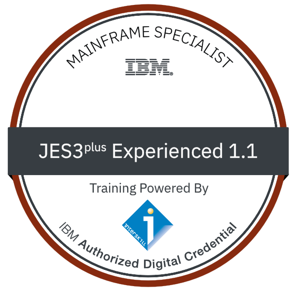 Especialista de Mainframe de IBM -- JES3plus Experienced 1.1 -- Interskill -- IBM Digital Credential
