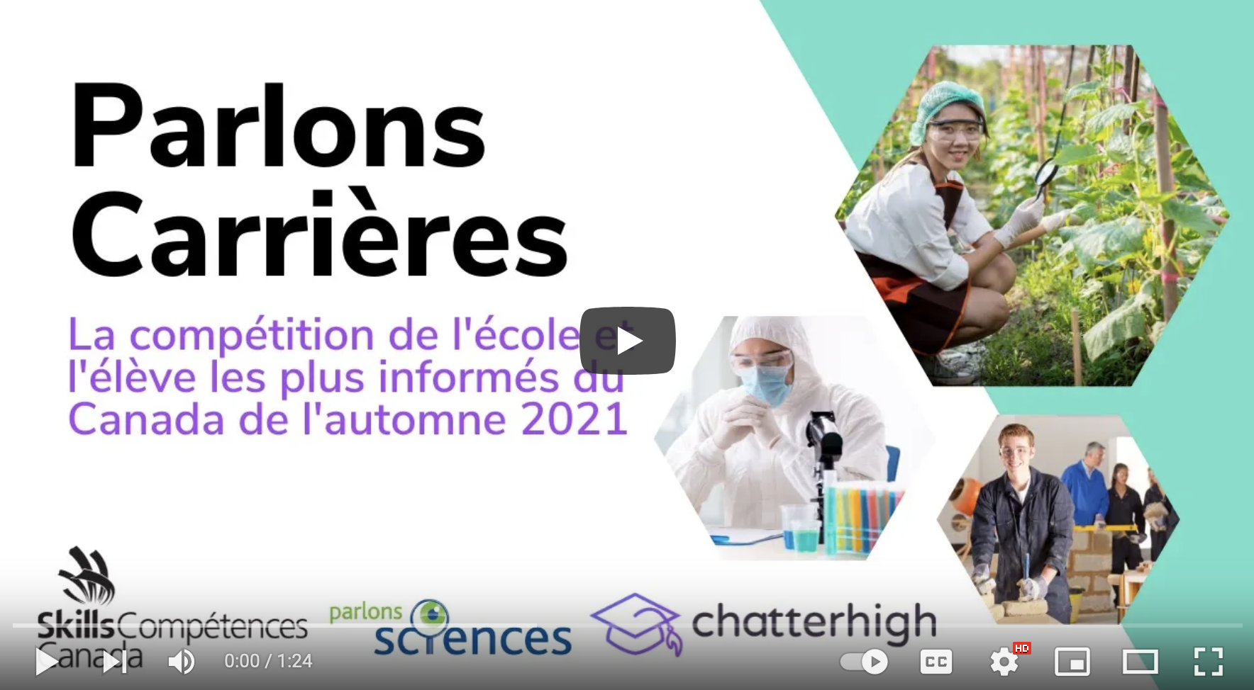 Vidéo sur le concours Parlons carrières, édition d’automne 2021