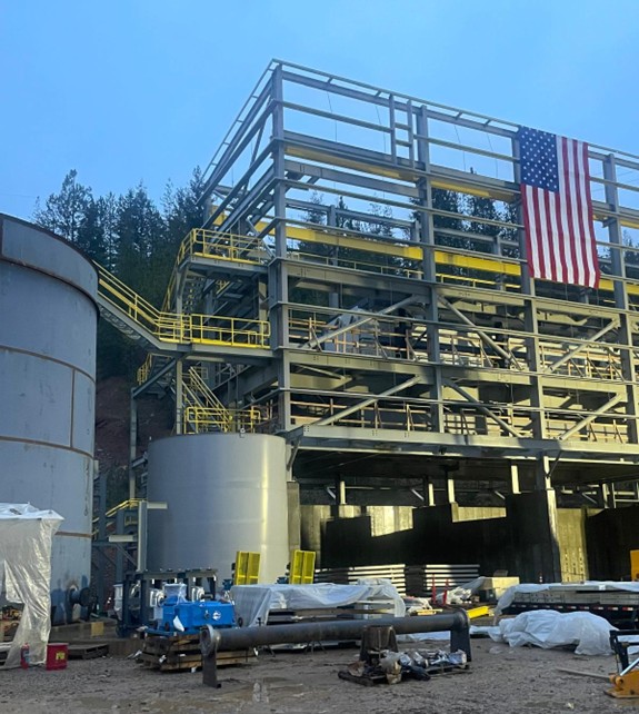 Tailings Filter Press installed within the steel superstructure, ahead of schedule
