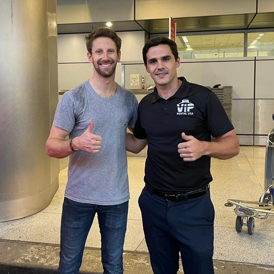 Romain Grosjean, first VIP Rental USA customer.