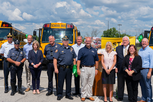 School districts, local law enforcement, and government officials at Greater Philadelphia School Bus Safety Event