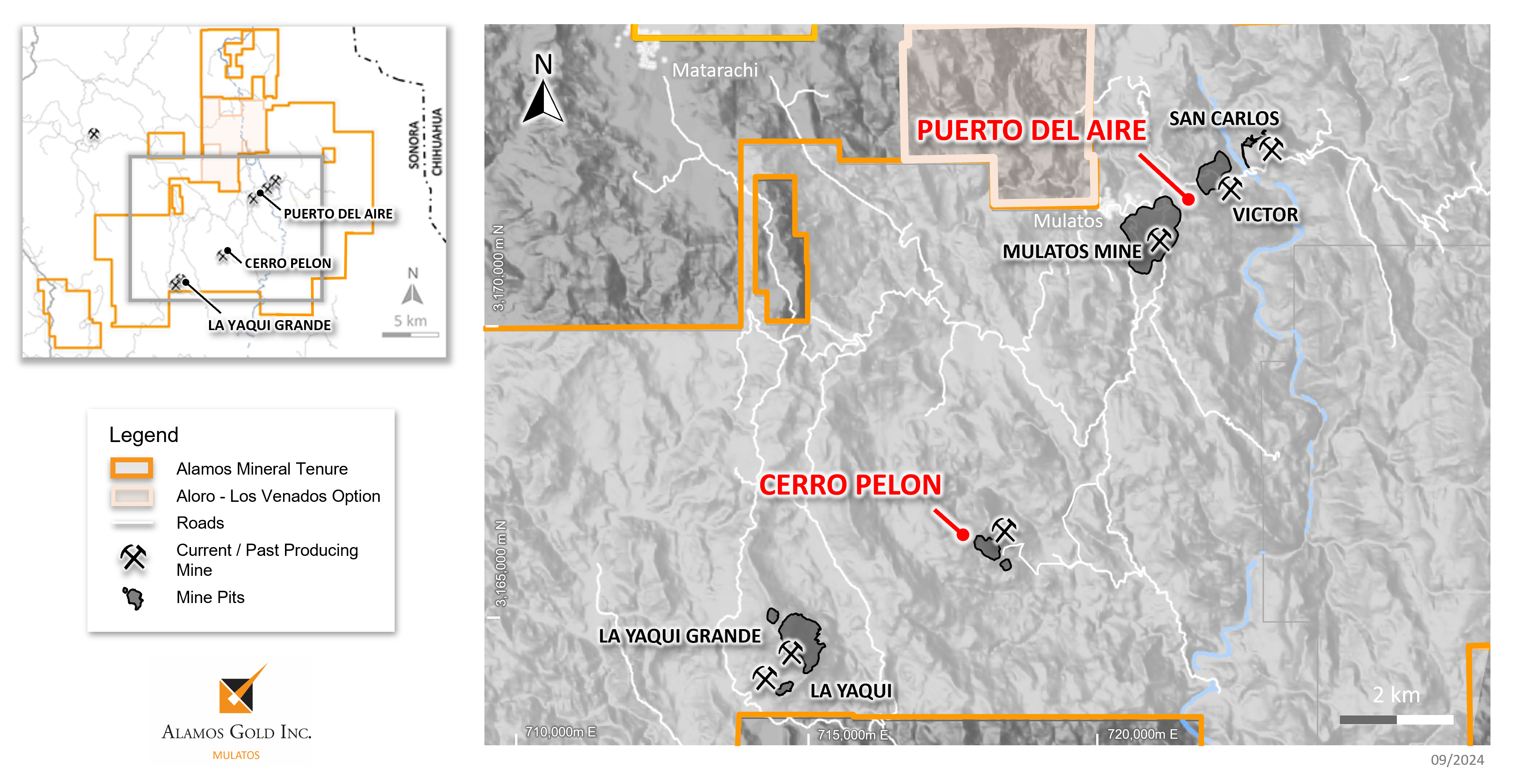 Figure 1 _ Puerto Del Aire and Cerro Pelon Location Map, Mulatos District